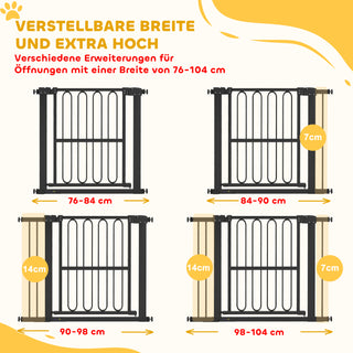 Sikkerhedsgitter til Hunde, 76-104 cm Sikkerhedsgitter uden Boring, Trappegitter