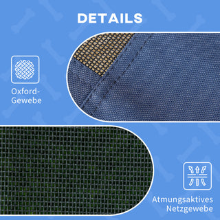 Kæledyrsseng med baldakin, hævet udendørs hundeseng med UV-beskyttelse til mellemstore hunde, net-kæledyrsseng