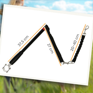 Cykelsnor til Hunde, Cykelhundesnor, Nem Montering og Afmontering, Hundesnor til Cykel, Cykling, Træning, Jogging, Sort