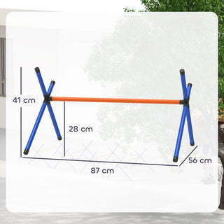 Agilitysæt til hunde, 4-delt agilityudstyr med forhindringer, bæretaske, højdejusterbart træningssæt til små hunde