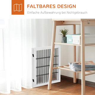 Hundegitter, sikkerhedsgitter, trappegitter 185 x 36 x 71 cm lavet af fyrretræ i hvid, ideel til dørbeskyttelse og hundesikkerhed