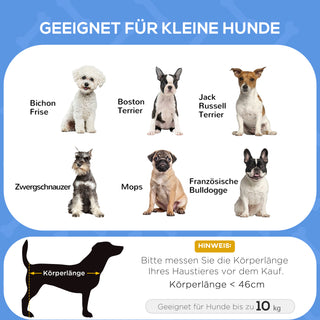 Forhøjet Hundeseng, Udendørs Kæledyrsseng, Hundeliggestol til Små Hunde op til 10 kg, Oxford, Grå 71 x 58 x 20 cm