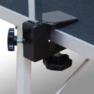 Kæledyrsplejebord Kæledyrsplejebord Hundeklipperbord med løkker Hundeplejebord til husholdningsbadning Hårtørring og hårklipning Højdejusterbar Sort