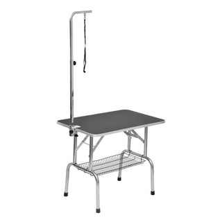 Trimmebord, Sammenklappeligt, Højdejusterbart, Rustfrit Stål, Sort til Hundepleje og Grooming