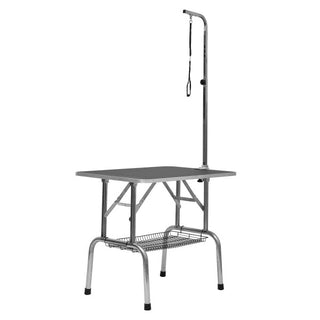 Trimmebord, Sammenklappeligt, Højdejusterbart, Rustfrit Stål, Sort til Hundepleje og Grooming