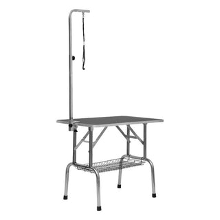 Trimmebord, Sammenklappeligt, Højdejusterbart, Rustfrit Stål, Sort til Hundepleje og Grooming