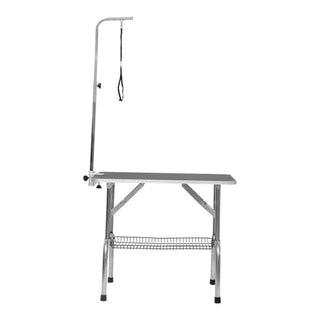 Trimmebord, Sammenklappeligt, Højdejusterbart, Rustfrit Stål, Sort til Hundepleje og Grooming