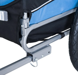 Hundetrailer, Cykeltrailer, Hundetransporter, Cykeltrailer til Hunde, Blå+Sort, 130x73x90cm