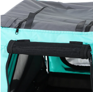 Hundetrailer Cykeltrailer Hundetransporter, Oxfordstof med regnslag, åndbar, grøn, 130x73x90cm