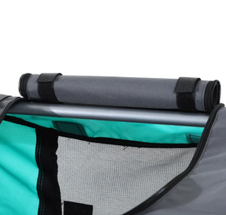 Hundetrailer Cykeltrailer Hundetransporter, Oxfordstof med regnslag, åndbar, grøn, 130x73x90cm