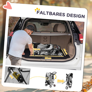 Hundeklapvogn, Hundeklapvogn, Hunde- og Katteklapvogn, Flerfarvet (Grå)