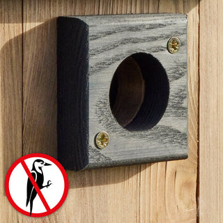 Fuglekasse i massiv træ grå-brun