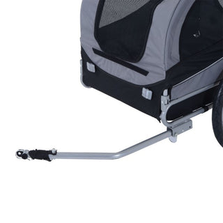 Hundecykeltrailer, grå/sort