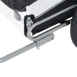 Hundetrailer cykeltrailer hundetransporter cykel hvid+sort 130x73x90cm