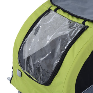 Hunde cykeltrailer/jogger, metal-grøn