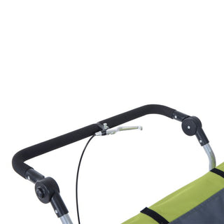Hunde cykeltrailer/jogger, metal-grøn