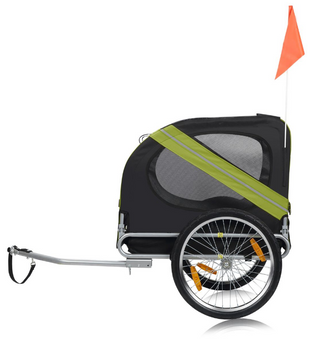 cykeltrailer til hunde – Grøn og Sort
