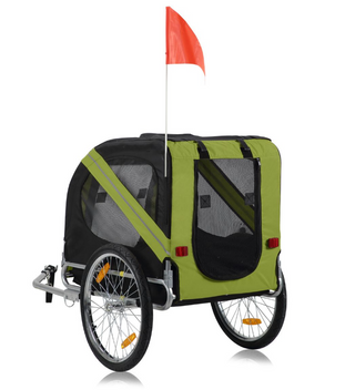 cykeltrailer til hunde – Grøn og Sort