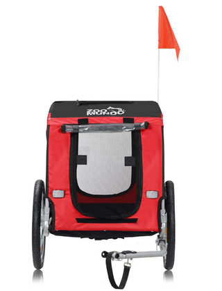 cykeltrailer til hunde – Rød og Sort
