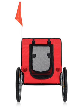 cykeltrailer til hunde – Rød og Sort