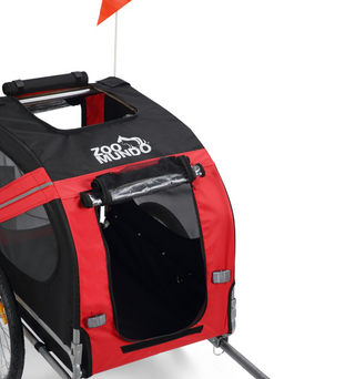 cykeltrailer til hunde – Rød og Sort