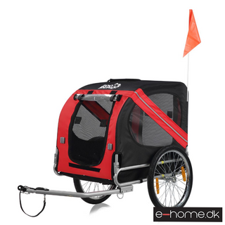 cykeltrailer til hunde – Rød og Sort