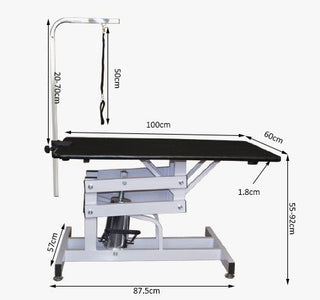 Hydraulisk behandlingsbord til hunde