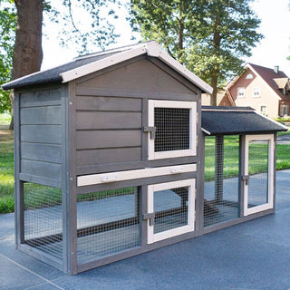 Kaninbur model Hofstadl grå og hvid