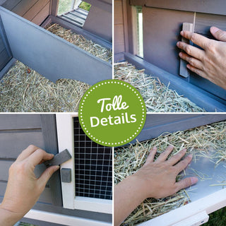 Kaninbur model Hofstadl grå og hvid