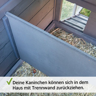 Kaninbur model Hofstadl grå og hvid