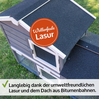 Kaninbur model Hofstadl grå og hvid