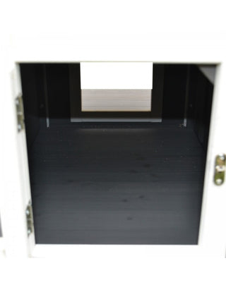 Kattehus med Terrasse og Balkon til Katte og Hunde, Grantræ Grå og Hvid, 115 x 66,5 x 74,7 cm