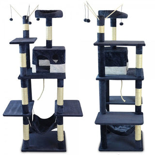 Kradsetræ model Alice Blå/Hvid