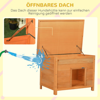 Hundehus Hyggelig Hundehule Lavet Af Grantræ Med Tag, Ideel Til Hunde &amp; Katte, 82x58x58 cm