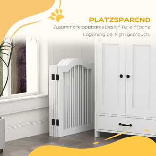 5-delt hundebarrier, hundesikkerhedsgitter, hundegitter til lejligheder, træ, hvid