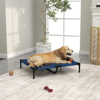 Hundeseng Udendørs Katteseng 91,5x76,2x18 cm lavet af metal og 600D Oxford-stof i blå for et behageligt sted at sove