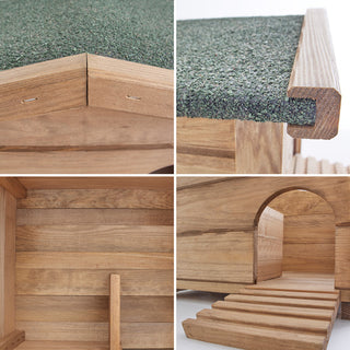 Pindsvinehus model Ruby med tagpap og skillevæg