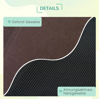 Udendørs kæledyrsseng med baldakin, hævet hundeseng, åndbart taffetastof, kaffe, 61x46x62cm