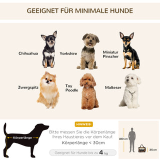 Hundebærertaske, transporttaske til hund, 3 indgange, foldbar, 70 x 51 x 50 cm, brun + beige