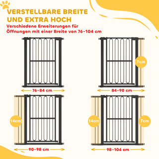 Sikkerhedsgitter til Hunde, 76-104 cm Sikkerhedsgitter uden Boring, Trappegitter