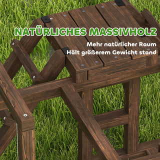 Træ Kyllingelegestativ, Legeplads til Kyllinger med Kyllingesiddepinde, Gynge, Stige, Platforme Kyllingeklatrestativ til 3 Kyllinger Brun