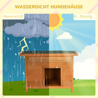 Hundehus Hyggelig Hundehule Lavet Af Grantræ Med Tag, Ideel Til Hunde &amp; Katte, 82x58x58 cm