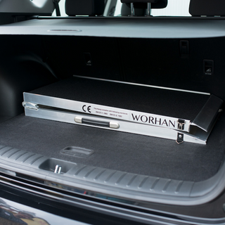 Skridsikker hunderampe til bil - 183x48 cm