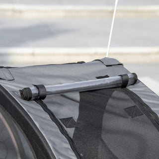 Hundetrailer, sort/grå