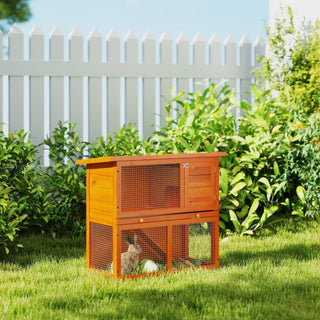 Dyrebur, 2 niveauer, vejrbestandigt, fyrretræ, natur + grøn