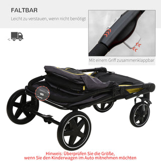 Hundeklapvogn, Sammenklappelig Hundeklapvogn med Pude og Sikkerhedsline, Katteklapvogn med Netvindue og Sidelomme Lavet af Oxfordstof i Mørkegrå