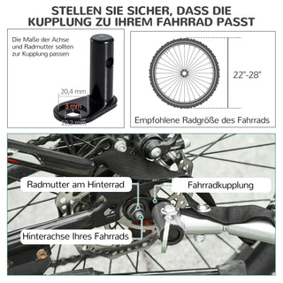 Hundetrailer Cykeltrailer Hundetransporter Hundecykeltrailer Rød+Sort 130 x 73 x 90 cm