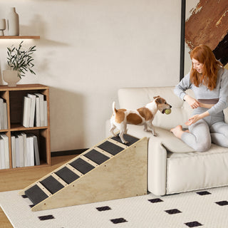 Hunderampe, Skridsikker indstigningshjælp til kufferter op til 20 kg til mellemstore hunde, 90 x 40 x 45 cm, Let og robust