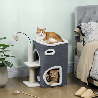 Kradsetræ, Top Lounge Platform, 2-etagers hus, Sisalstolper, Grå