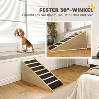 Hunderampe, Skridsikker indstigningshjælp til kufferter op til 20 kg til mellemstore hunde, 90 x 40 x 45 cm, Let og robust